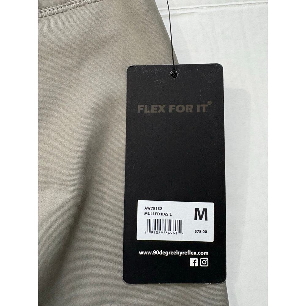 90 Degree by Reflex High Shine Faux Leather Legging Mulled Basil Size Medium - Picture 5 of 6